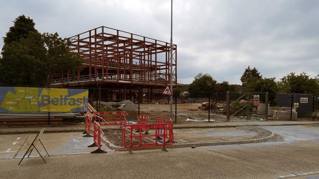 Leisure centre construction ongoing on Montgomery Road (June 2018) Leisure centre construction ongoing on Montgomery Road (June 2018)