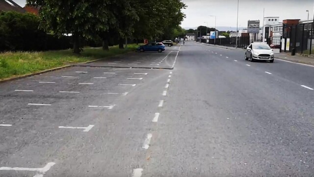 A vast sea of tarmac for vehicle use Montgomery Road