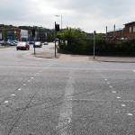 Crossing point from Castlereagh Road to Montgomery Road Crossing point from Castlereagh Road to Montgomery Road