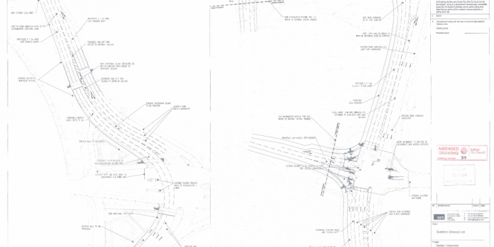 From document "37 Proposed Road Layout A1" reproduced from Planning Portal for purposes of consultation, published 25/05/2018, LA04/2018/0448/F